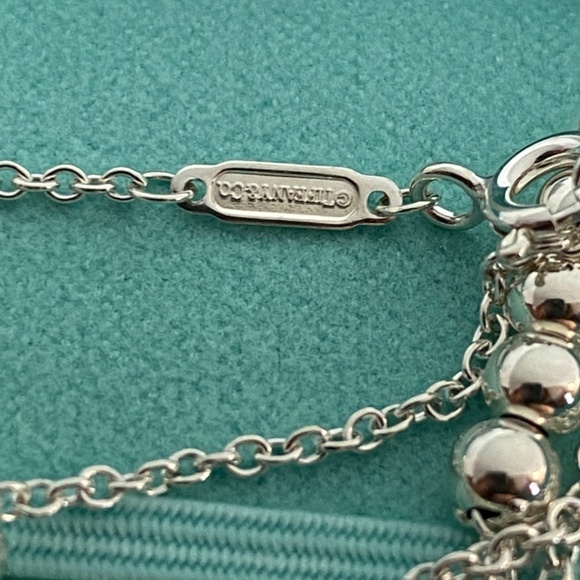 NEW Tiffany & Co. Etched RTT Heart Pendant Necklace 28-30” mixed chain 925 - Picture 8 of 10